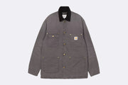 Chaqueta Carhartt WIP Chore Coat Graphite Black Stone Canvas para hombre